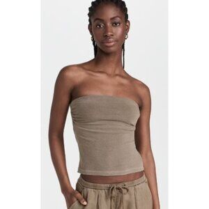 James Perse Twisted Tube Top Womens Small FLAW Ruched